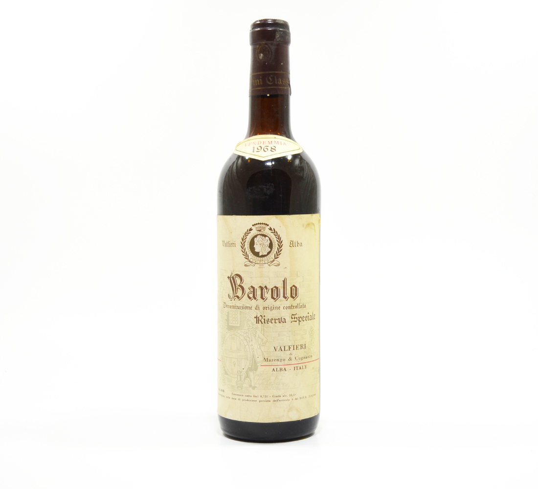 1968 Barolo riserva speciale Valfieri cl 72 vol 13.5%